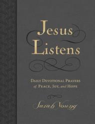  Jesus Listens, Large Text Leathersoft, Charcoal, with Full Scriptures: Daily Devotional Prayers of Peace, Joy, and Hope (a 365-Day Devotional) 