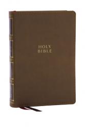  KJV Holy Bible: Compact Bible with 43,000 Center-Column Cross References, Brown Leathersoft, Red Letter, Comfort Print: King James Version 