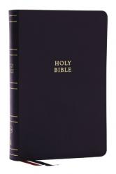  Nkjv, Single-Column Reference Bible, Verse-By-Verse, Black Bonded Leather, Red Letter, Comfort Print (Thumb Indexed) 