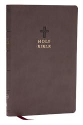  NKJV Holy Bible, Value Ultra Thinline, Charcoal Leathersoft, Red Letter, Comfort Print 