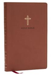  NKJV Holy Bible, Ultra Thinline, Brown Leathersoft, Red Letter, Comfort Print 