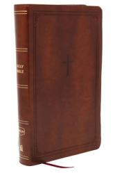  NKJV Giant Print End-Of-Verse Reference Bible, Brown Leathersoft, Red Letter, Comfort Print: Holy Bible 