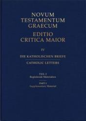  Novum Testamentum Graecum: Catholic Letters Part 2: Supplementary Materials (Hardcover) 