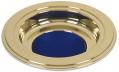  Collection Plate Brass Tone with Blue Felt 