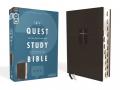  Niv, Quest Study Bible, Leathersoft, Black, Indexed, Comfort Print: The Only Q and A Study Bible 