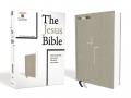  The Jesus Bible, NIV Edition, Cloth Over Board, Gray Linen, Comfort Print 