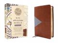  NIV Application Bible, Personal Size, Leathersoft, Brown/Blue, Red Letter, Comfort Print: Bringing the Ancient Message of the Bible Into Your World 