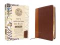  NIV Application Bible, Large Print, Leathersoft, Brown, Red Letter, Comfort Print: Bringing the Ancient Message of the Bible Into Your World 