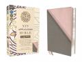  NIV Application Bible, Large Print, Leathersoft, Pink/Gray, Red Letter, Comfort Print: Bringing the Ancient Message of the Bible Into Your World 