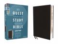  Niv, Quest Study Bible, Large Print, Bonded Leather, Black, Comfort Print: The Only Q and A Study Bible 