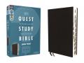  Niv, Quest Study Bible, Large Print, Bonded Leather, Black, Thumb Indexed, Comfort Print: The Only Q and A Study Bible 